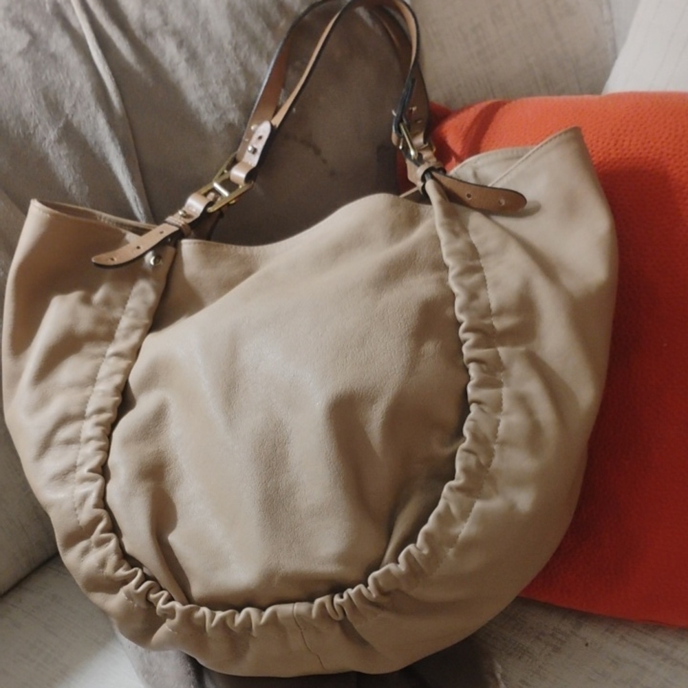 Arezzo Tan Leather Hobo Bag